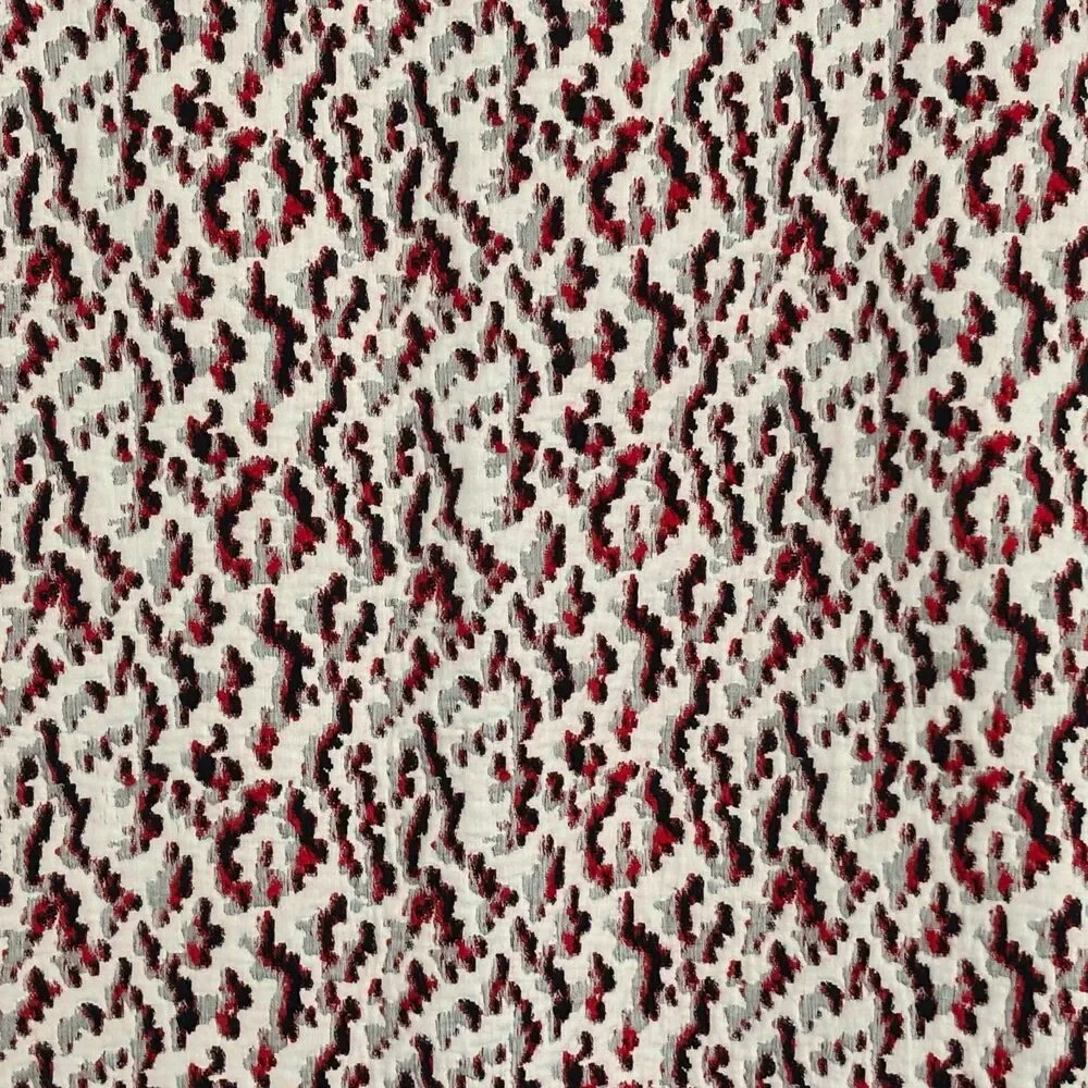 J. McLaughlin Elm Skirt Beige Red Watermark Jacquard Business Skirt Size 12